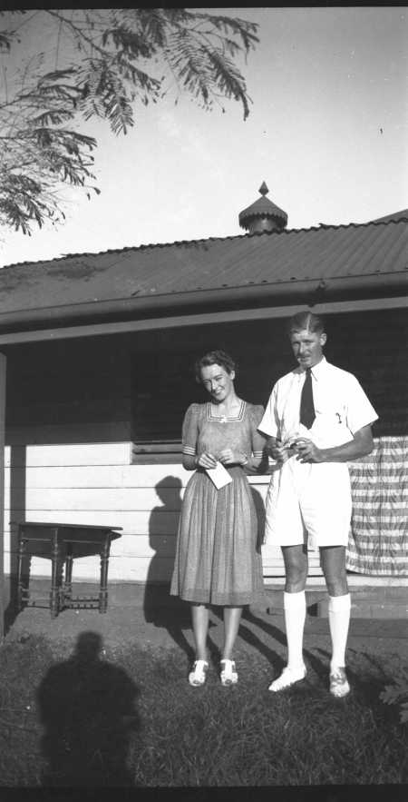 Imelda (nee Leahy) and Tony Leon on their wedding day in Darwin, 1940. Photo probably by Yasukichi Murakami 